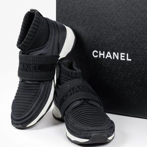 Chanel 2017 Neoprene High-Top Sock Sneakers
